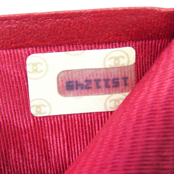 Chanel Bicolor Women's Leather Bill Wallet (bi-fold) Red Color - Picture 16 of 16